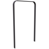 Lean-on hoop made of flat steel | 50 x 12 mm | in bent design | without cross bar | total width: 750 mm | hot-dip galvanized and coated DB 703